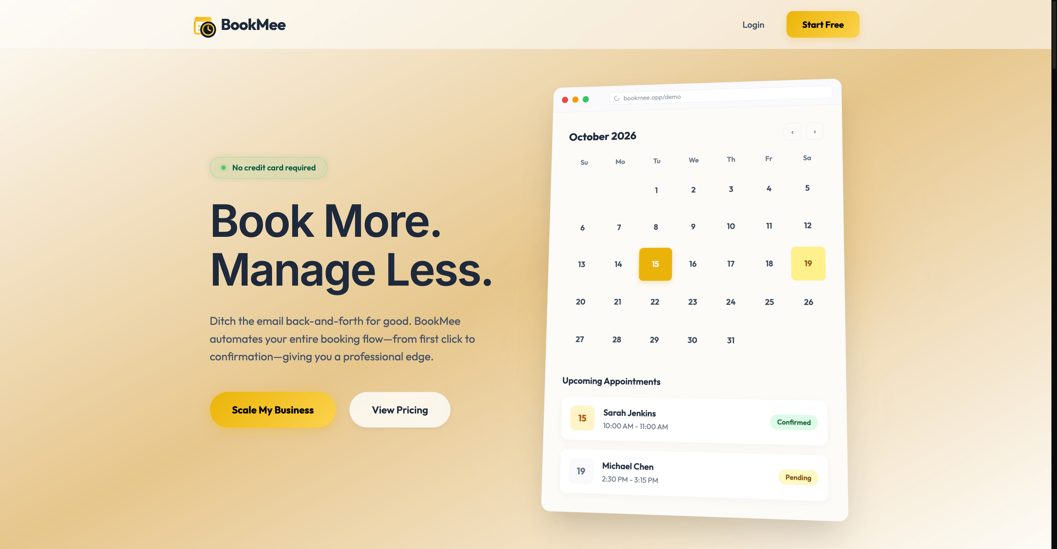 BookMee Hero Section