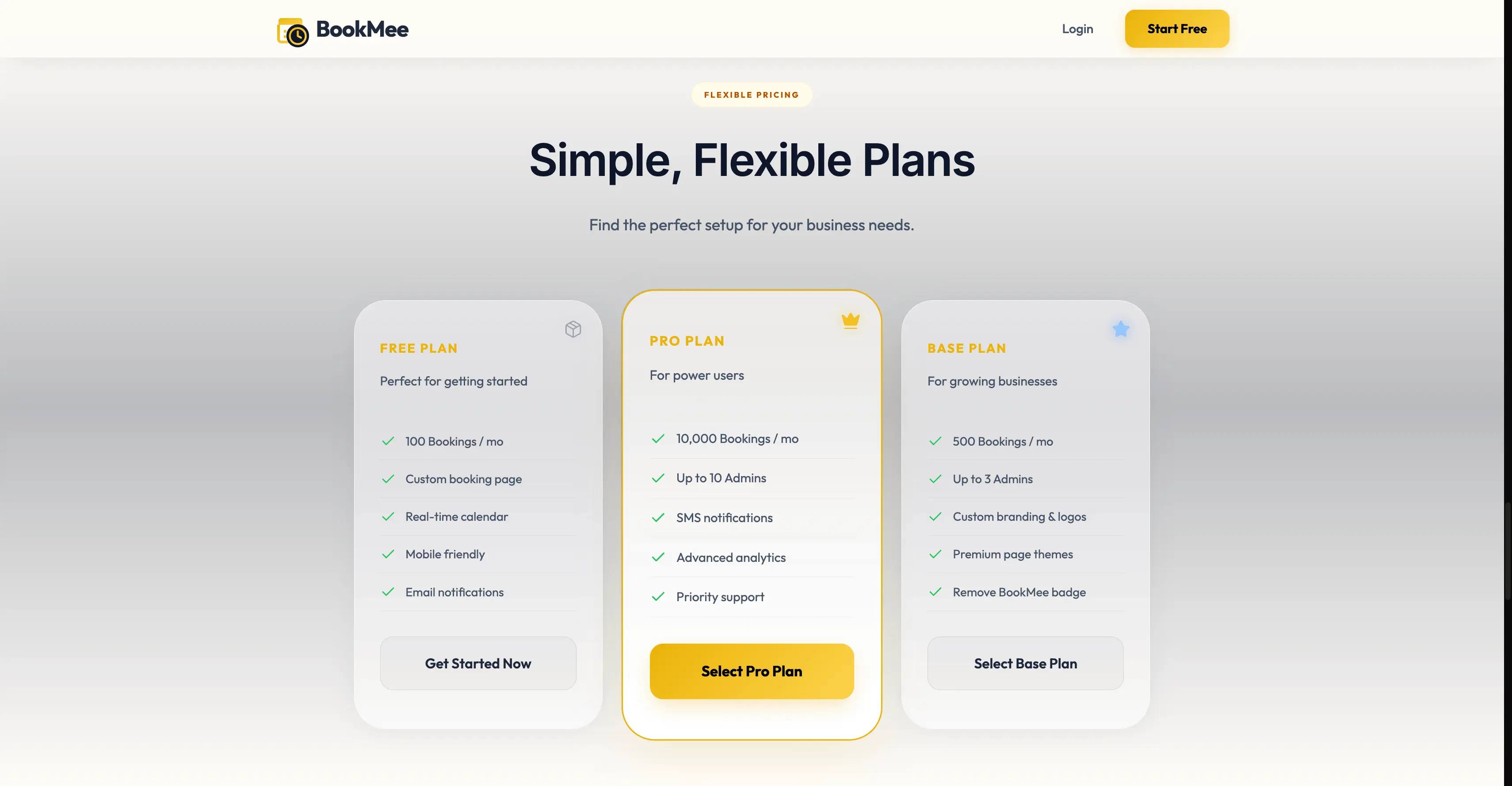 BookMee Scheduling Interface