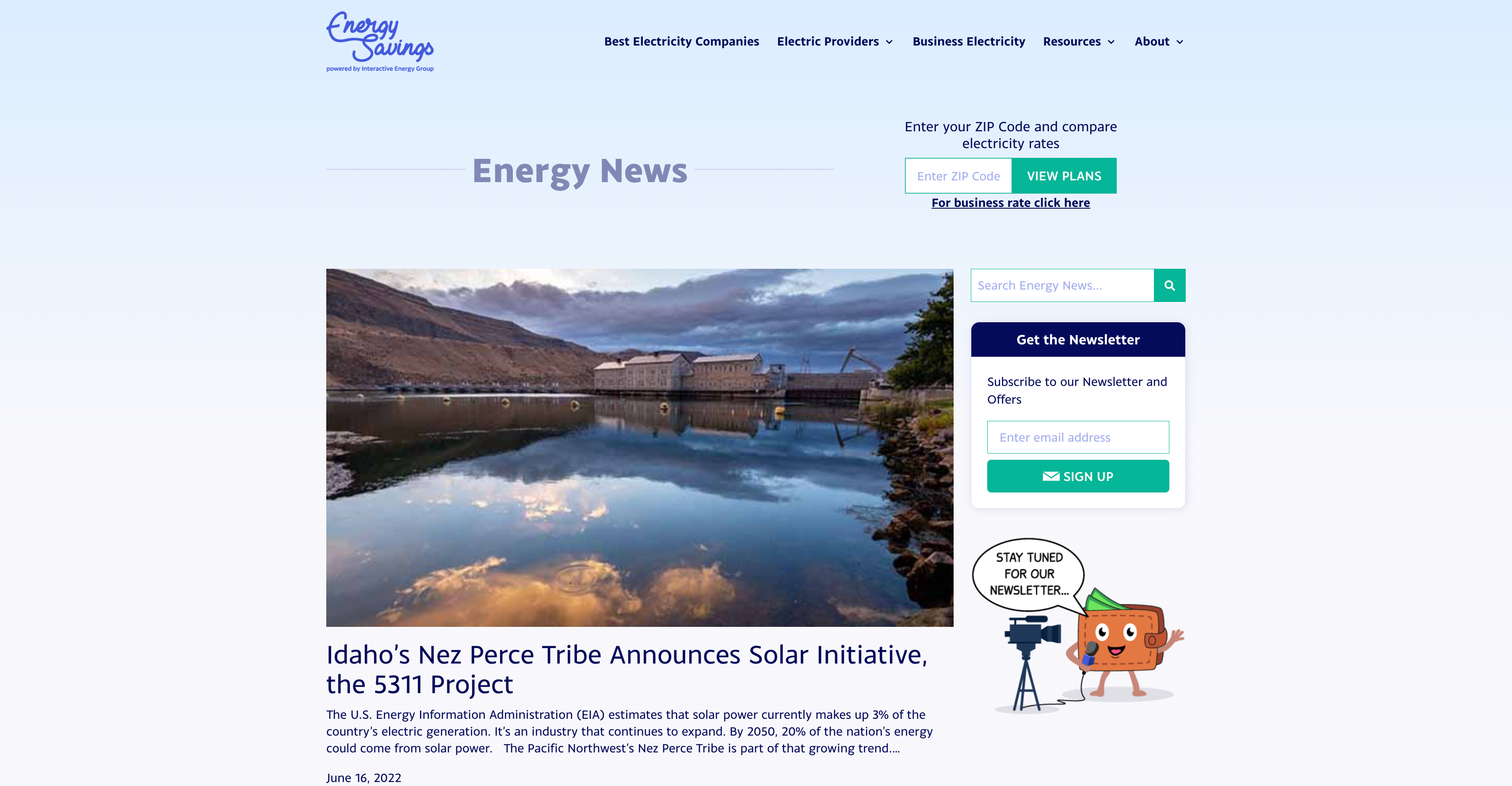 Texas Electricity Plan Comparison Interface