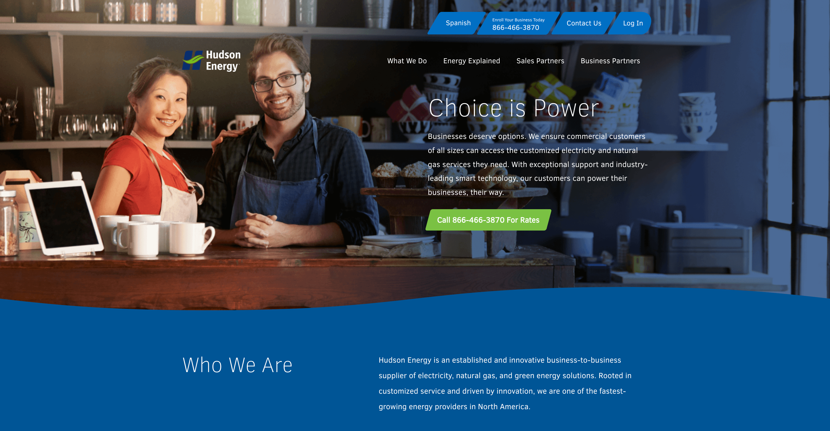 Hudson Energy B2B Platform HeroSection